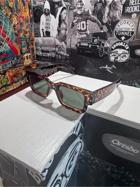 Tortoiseshell Rectangular Sunglasses - Men Accessories